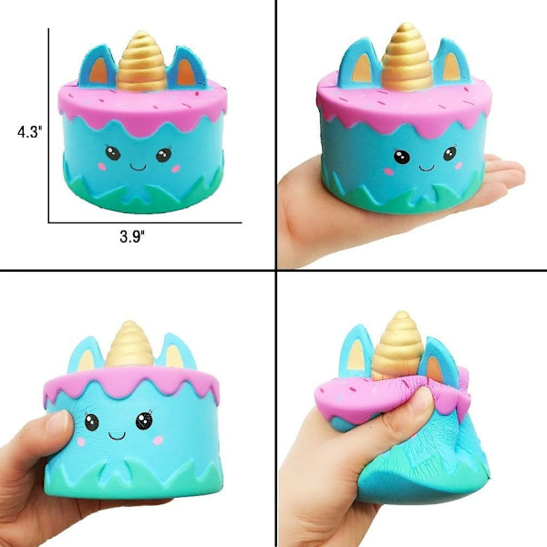 6 st Squishies Jumbo Slow Rising Unicorn Häst, Tårta, Unicorn