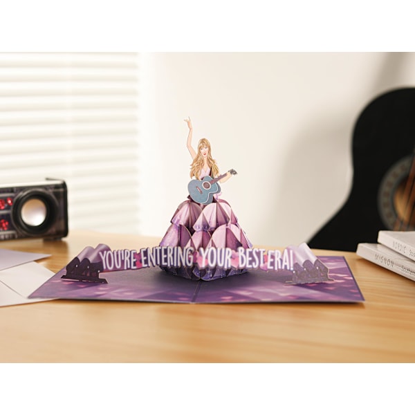 Taylor Swift syntymäpäiväkortti, 3D ponnahdusikkuna Hyvää syntymäpäivää -kortti, syntymäpäiväkortti 20., 30., 40. syntymäpäivälle, naisille, tyttöystävälle, sisarelle