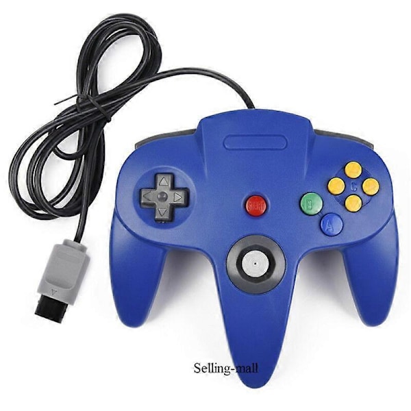 2-pack Klassisk Trådbunden N64-kontroll Retrospel 64-bitars Spelkontroll Joystick