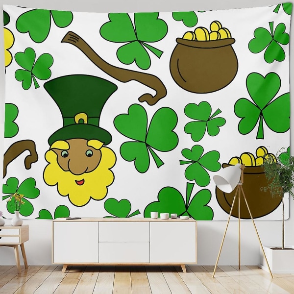 Glædelig St. Patrick's Day Baggrund og Dug Fest Baggrund Stof Tegneserie Festartikler Børn Banner Dekoration