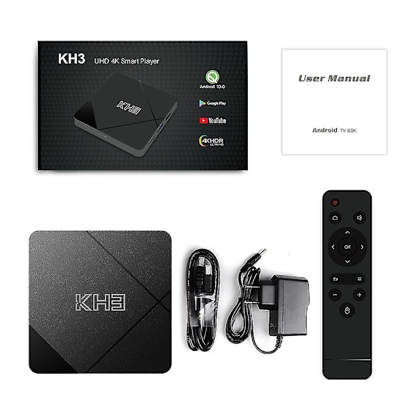 Mecool Kh3 Android 10 TV-boksi 2 Gt RAM 16 Gt ROM Allwinner H313 Media Player 2.4g Wifi 4k Hd Smart Set Top Box
