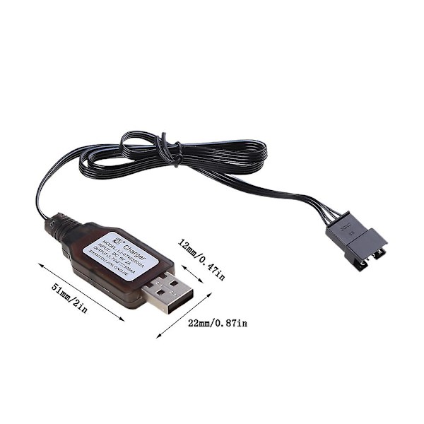 7.4V akku Sm-4p USB-kaapelilaturi Rc tehokas vene pikavene R/c lelut