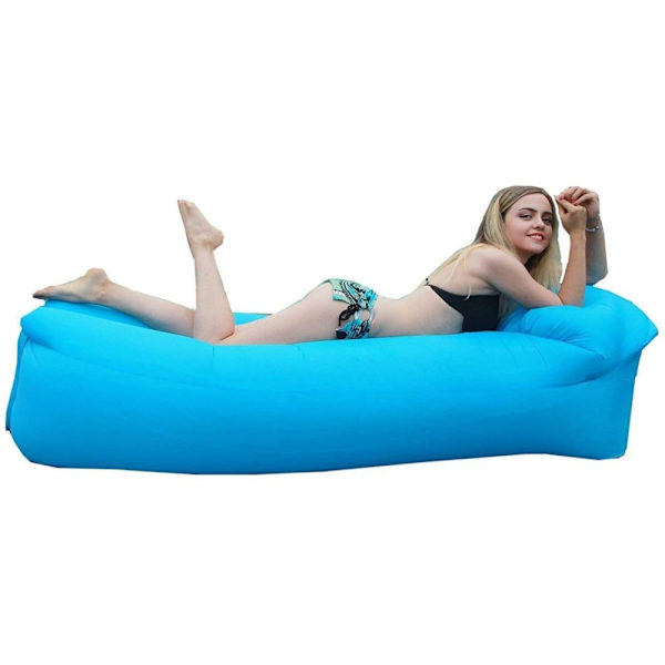 Uppblåsbar Recliner Luftstol Soffa Säng Sovsäck Soffa Strand Camping Sjö Trädgård