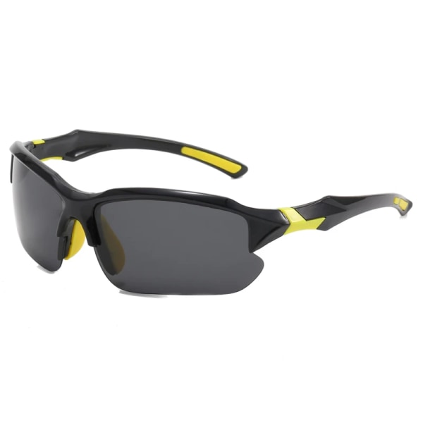 Partihandel anpassad logotyp billig fotokrom lins polariserad cykling solglasögon män löparglasögon sport solglasögon C1 Black Yellow/Gray Sport sunglasses