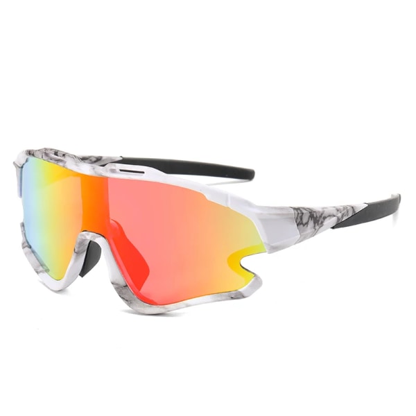 Polarized Trendy Running Sand Fishing Glasses Custom One Piece Lens Unisex Cycling Riding Mirror Sport Sunglasses For Men Women