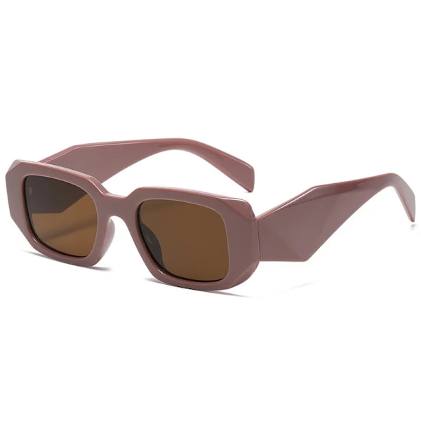 2024 Epäsäännöllinen Muoti Retro Suorakulmio Vintage Aurinkolasit Naiset Miehet Trendikkäät 90-luvun Suunnittelijamerkit Neliönmuotoiset Aurinkolasit Logo Mukautettu White/pink yellow luxury sunglasses