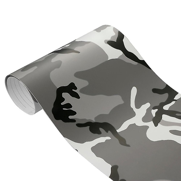 HK Camouflage Camo Vinyl Wrap Tarra Tarra Tarra Kuplaton Auton Itseliimautuva Kalvo Koriste 100cmx30cm Tyyppi 6 Musta ja Valkoinen Black and White 50x200cm