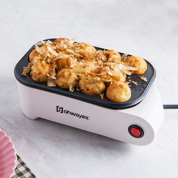 Bläckfiskbollsmaskin Takoyaki Bakplatta Elektrisk Taiyaki-maskin S