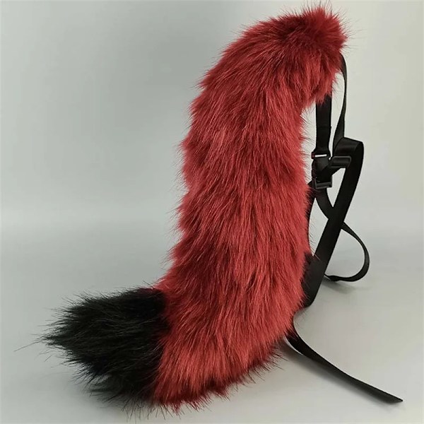 Guld röd varg räv animation djur öron odjur KC svans varg öron katt öra pannband custom COSPLAY Only tail