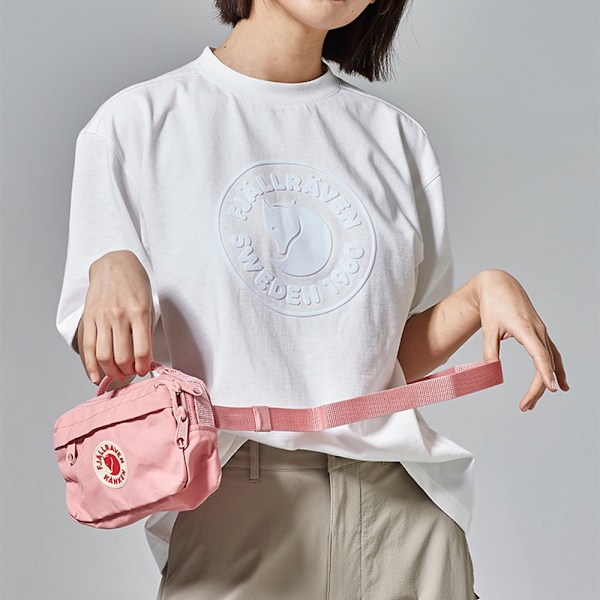 Dame Menn Liten Canvas Midjeveske Fanny Pack Belteveske Pink