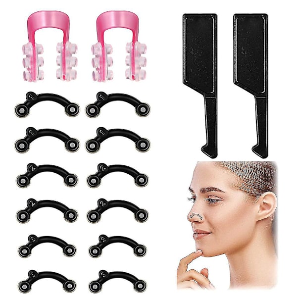 Usynlig neseoppløftende klips shaper shaper verktøy krok rettende sett (2 stk)