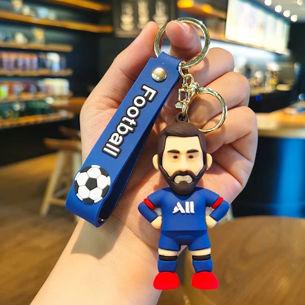 Messi Fodbold Nøglering Taske Vedhæng Serie Dukke Dukke Stjerne Sports Nøglering Actionfigur Souvenir Legetøj Gave 1