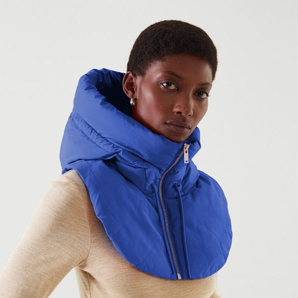 Dunhette med hette Halsduk Balaclava lue BLÅ blue