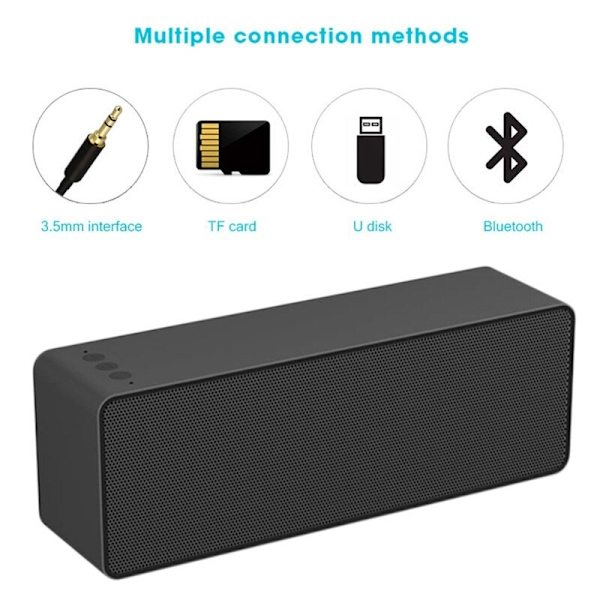 Bluetooth 5.0 Højttaler - Trådløs Black Svart