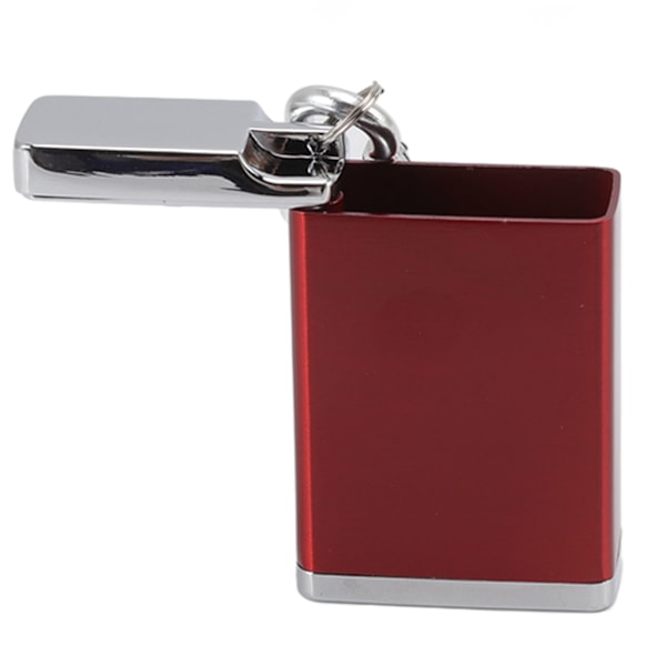 BEMS Portable Mini Zinc Alloy Fireproof Delicate Ashtray Keychain with Buckle Cap Red