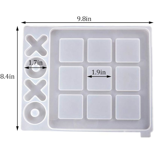 XO Spelbräde Silikon Resin Form Kit DIY Silikonformar, för Epoxy Resin Spelform