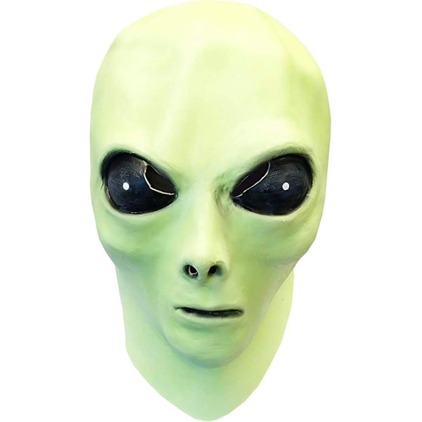 Glow in the Dark Alien Mask med Green Alien Bendable Toy Keyc