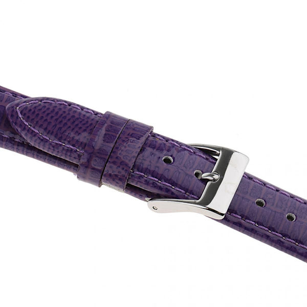 Läderklockarmband 12mm-20mm för män och kvinnor 20mm lila