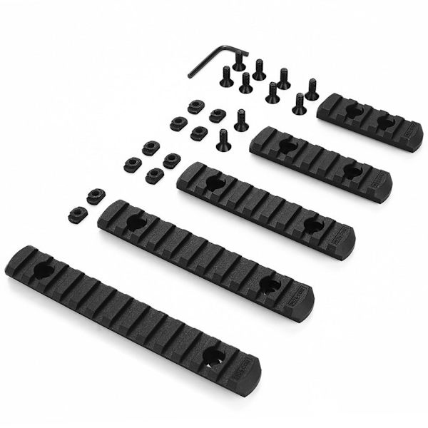 M Lok Picatinny Rail 5 7 9 11 13 Slots Mlok Kikkertmontering Weaver Nylon Picatinny Sideskinner