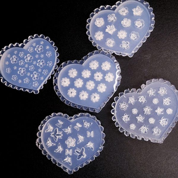 3D nagelkonstform Silikon nagelkonst Cabochon dekorativ form Nagelkonstverktyg Silikon snidad form Formar