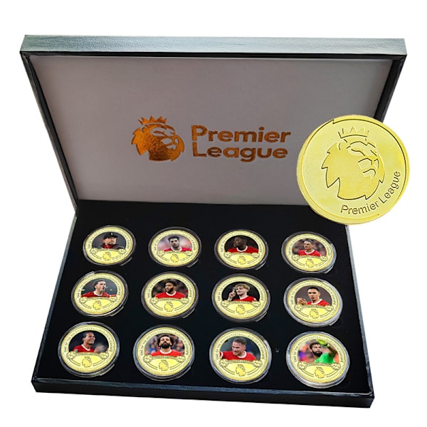 Premier League Fodboldstjerner og Klubber Mindesmønter, Samleobjekter, Gaver til Fodboldfans Mbappe, Messi, Harland 2stk 2stk 2 pcs Liverpool