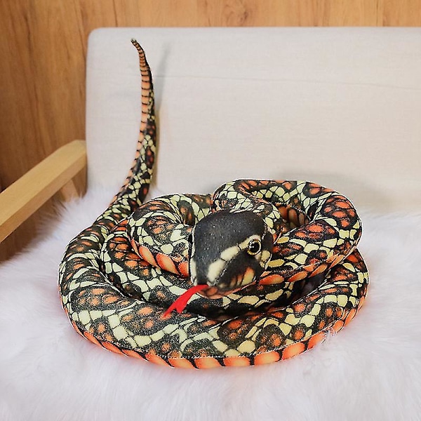 1 kpl 200cm/300cm Jättimäinen Plussinen Käärme Leikkieläin Simuloitu Pitkä Kultainen Python Täytetty Käärme Lasten Lahja Koti Sisustus Punainen Vihreä red green 160cm