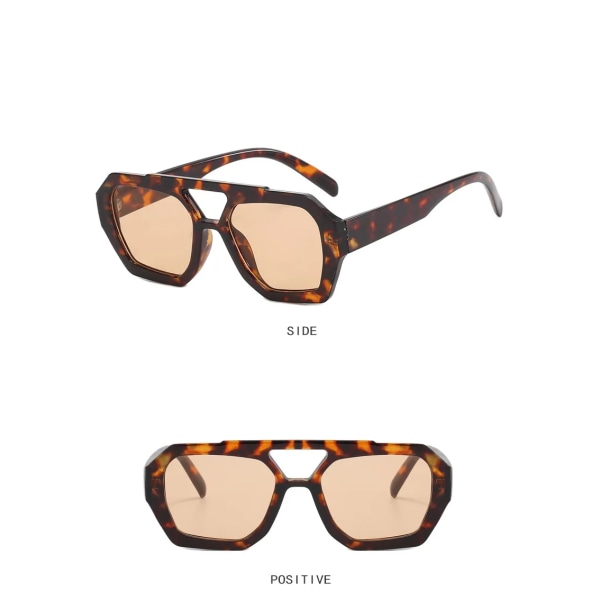 Luksussuunnittelija Tukkumyynti Retro Suuret Epäsäännölliset Sävyt Aurinkolasit Naiset 2024 Kaksinkertainen Silta Aurinkolasit Lunettes Color 3 Fashion UV400 Sunglases