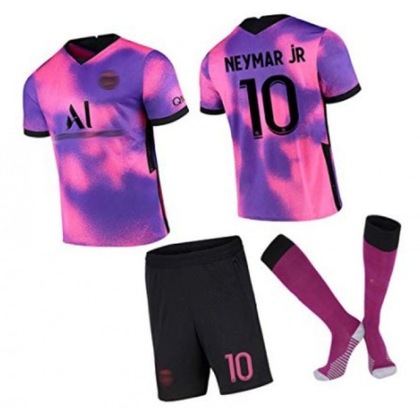 22-23 Paris rosa fotbollströja nr 7 nr 10 nr 30 tröja kostym utrikeshandel kvantitet stort pris Pink purple size 10 purple socks S#