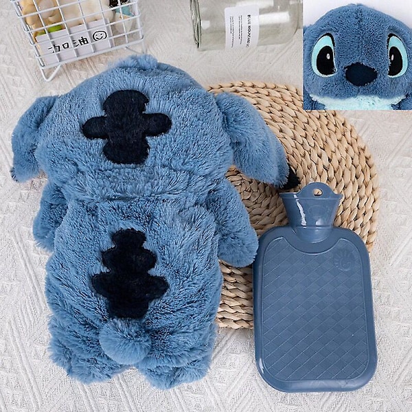 Anime Kawaii Stitch -pehmolelu kuumavesipullo talvi koti vesitäyttöinen kädenlämmitin