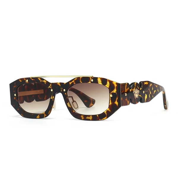 Merke-logo Solbriller Unisex Trendy Kvadratiske Solbriller Designer Solbriller C5 LEOPARD 9284-1