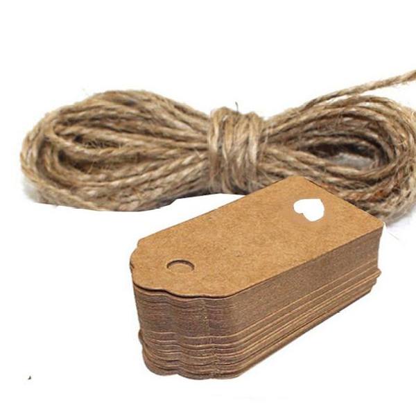 100-pack Papp-etiketter