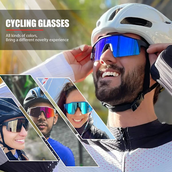 KAPVOE Luksus cykel vindafvisende polariserede solbriller Siamese oversized fashion sports udendørs øjenbeskyttelse solbriller 5
