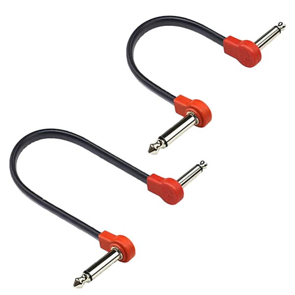 15cm/20cm Gitarr Effektpedal Kablar Höger Vinkel Patch Kabel Brusfri Kablar 0.03 20cm