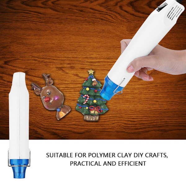300 W Lämpöpistooli Sähkötyökalu Kuumailmapistooli Polymeerisavi DIY-Työkalu (Valkoinen)