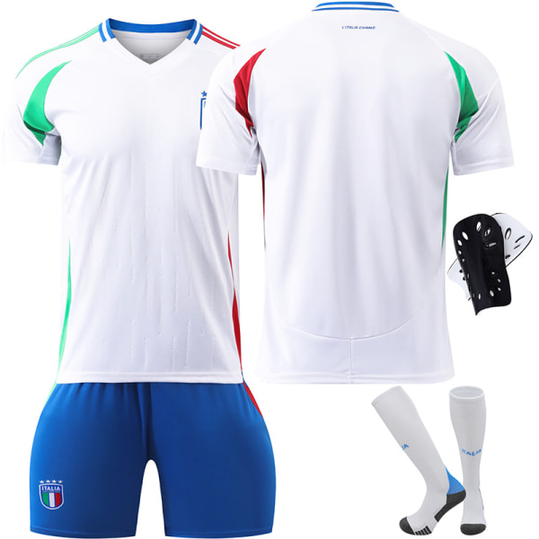24-25 Italian football uniform No. 14 Chiesa 18 Barella 3 Dimarco European Cup jersey set Home No Num + Socks & Gear Size M