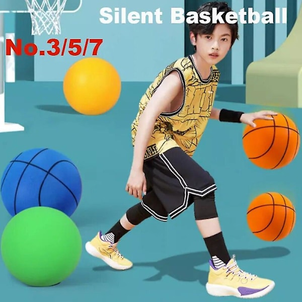24cm Storlek 7 Tyst Basketboll Hög Studs Tyst Boll Basketboll Sport Spel Barn Födelsedag Julgåva red 22cm