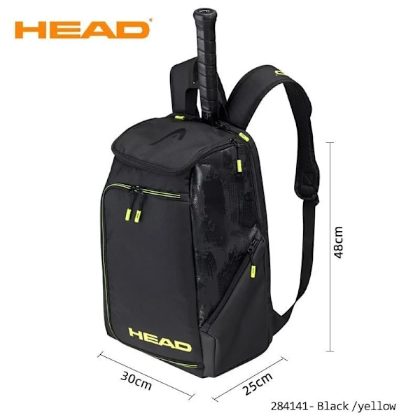 2023 HEAD Tennisbag Tennis Djokovic Radical Rebel Tennis ryggsekk Black yellow