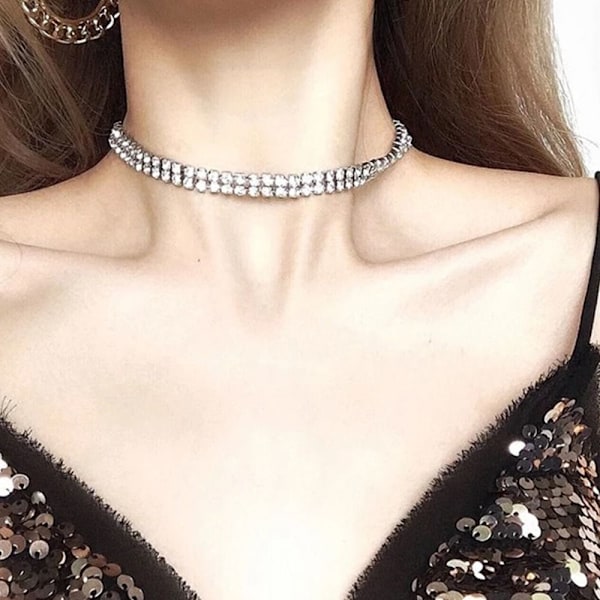 Kristallkedjan Halsband 1 RAD 1 RAD 1 row 1 row