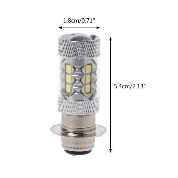 Bright PX15D H6 80W 6500K 16 LED-lys Sykkel Motorsykkel Frontlykt Frontlys Indikatorlampe Lamper