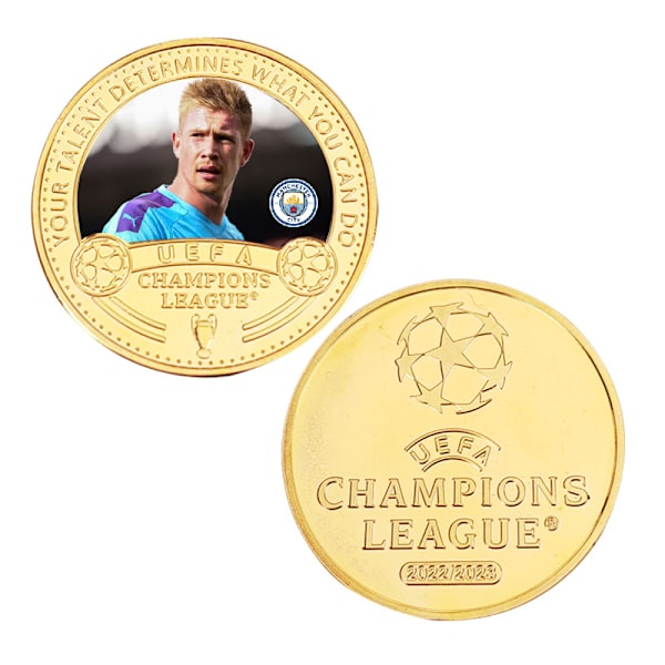 Premier League Fodboldstjerner og Klubber Mindemønter, Samleobjekter, Gaver til Fodboldfans Mbappe, Messi, Harland 1stk 1stk 1 pc De Bruyne