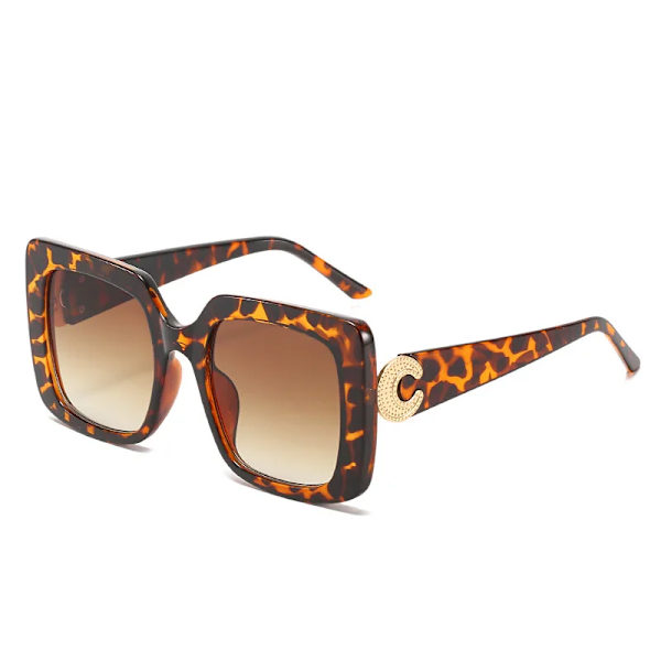 Kuuma brändi naisten aurinkolasit brändi luksus suunnittelija aurinkolasit aurinkolasit mukautettu logo tukkumyynti metalli trimmi neliö aurinkolasit c4 sunglasses