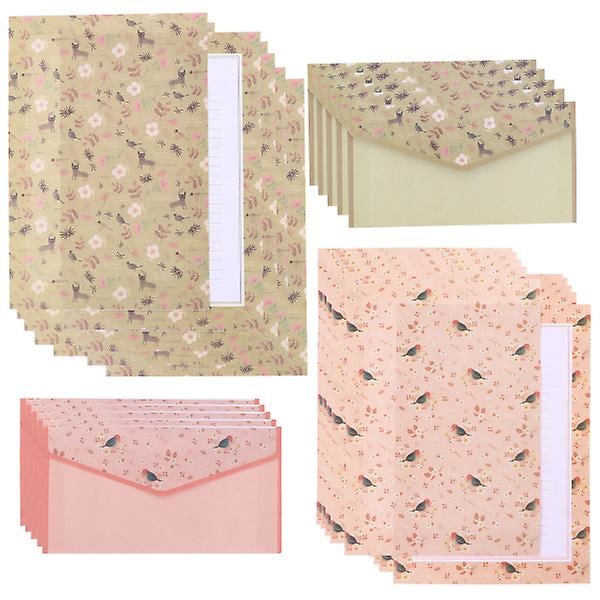 90 kpl kauniita kirjepaperia kirjekuorilla A5 kirjepaperi kirjekuorisetti sekoitettu väri Assorted Color