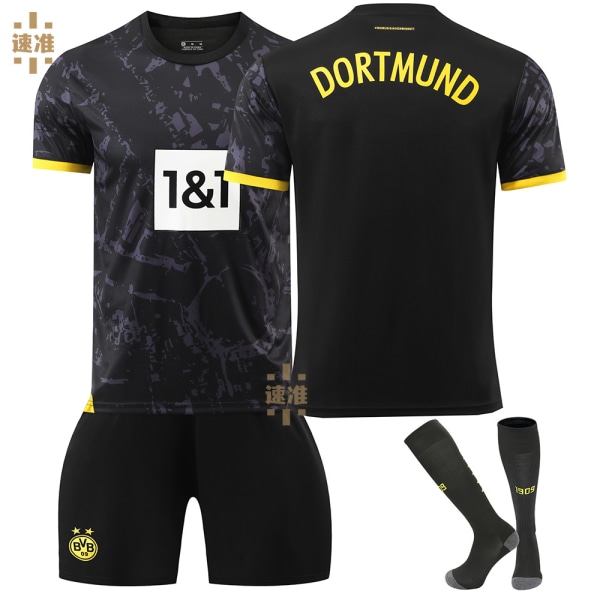 23-24 Dortmund udebane nr. 11 Reus fodbolduniform 9 Allais 22 Bellingham børnejersy sportsdragt Away game blank version 18 yards