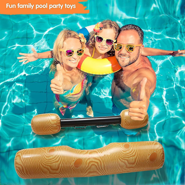 Pcs Log Sink Equestrian Set Oppustelig Flydende Roning Legetøj Vandsport Sommer Pool