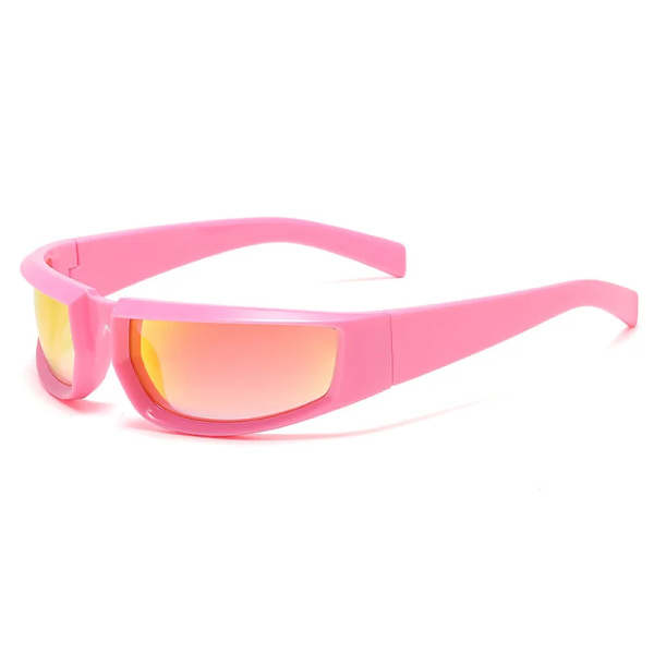 HBK 2024 Y2K aurinkolasit ulkoiluun pyöräilyyn urheiluun UV400 aurinkolasit muodikkaat silmälasit K38358-C07 Pink.Red