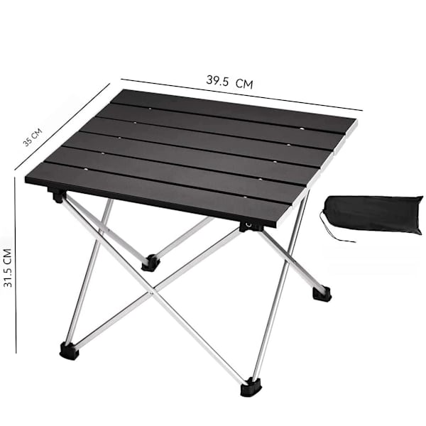 Ledeak Bärbar Fällbord, Aluminium Campingbord, Ultralätt med Väska, Lätt att Bära, Fällbord, Perfekt för Camping, Picknick,
