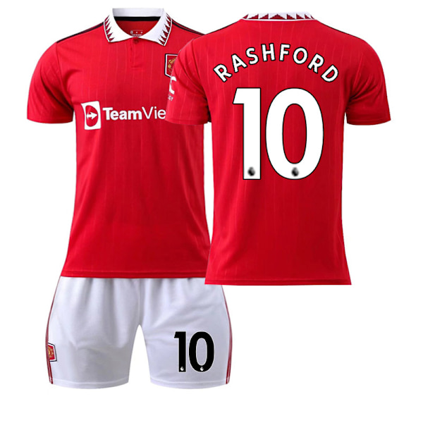 22-23 Red Devils Hjemmetrøje 10 Rashford Fodbolddragt Martial 18