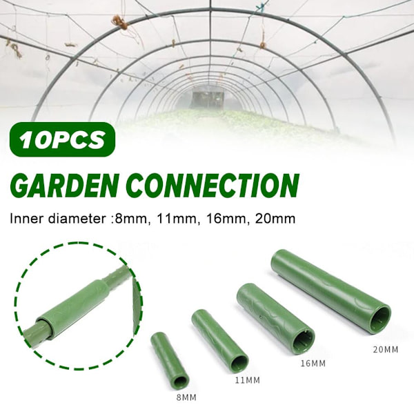 10 kpl 8/11/16/20 mm Puutarhakasvien tukiteline Liitännät Kasvi greenC 16mm