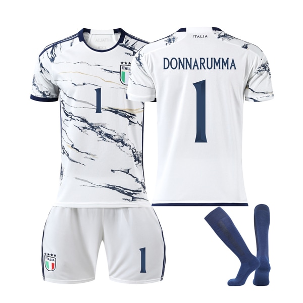 23-24 kauden Euroopan Cup Italian vierasjalkapalloasu 6 Verratti 1 Donnarumma 18 Barella paita No. 1 away socks XS