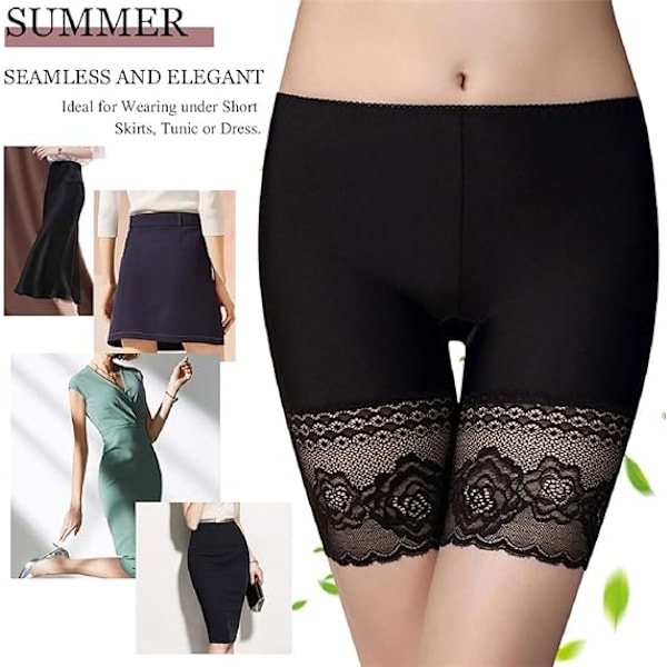 Kvinners Shorts Elastisk Blonder Sikkerhetsbukser Ridning Shorts Anti-chafi
